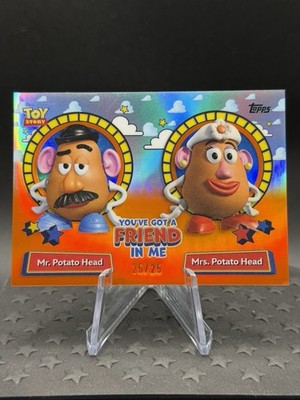 2025 Topps Toy Story Mr & Mrs Potato Head Friend in Me Orange Refractor 25/25
