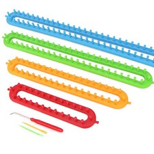 DIY Rectangle Knitting Loom Scarf Tool Shawl Stitch Weaving Sweater Knit Kids