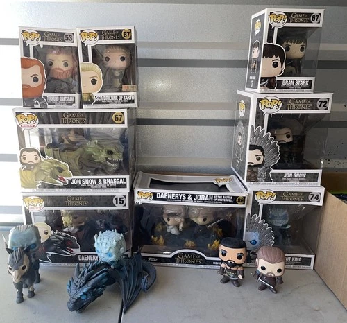 Game of Thrones Funko Pop Lot Jon Danereys Drogon Rhaegal Viserion And More!