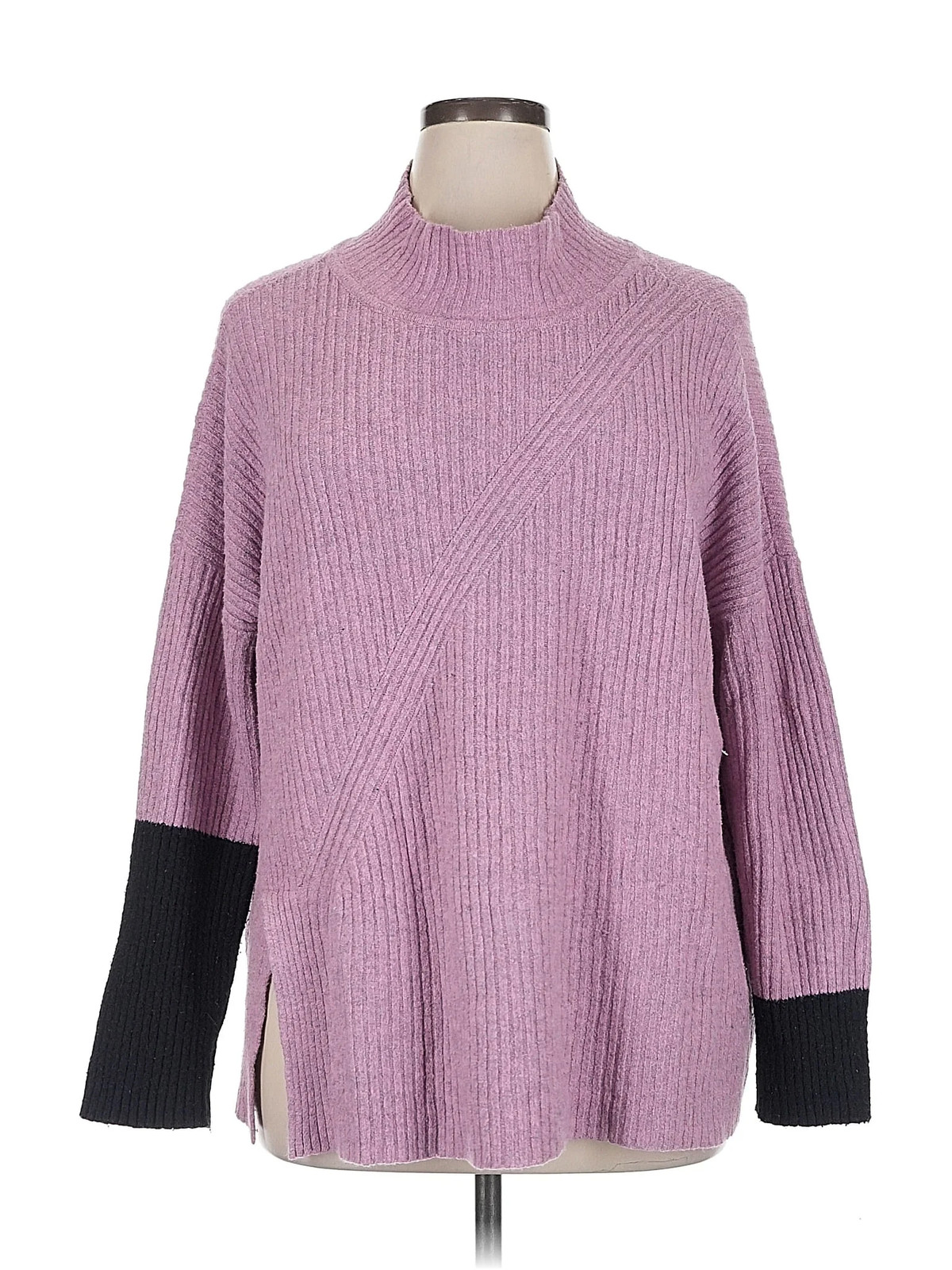 Nic + Zoe Women Purple Turtleneck Sweater XL - image 1