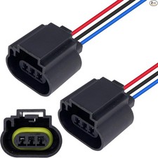 9008 H13 Socket 3 PIN Female Wiring Socket H13LL Headlight Adapter Universal Hea
