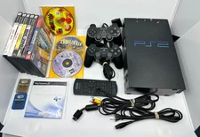 Playstation 2 PS2 Fat System Console Bundle Lot 9 Games, Controllers and MORE !