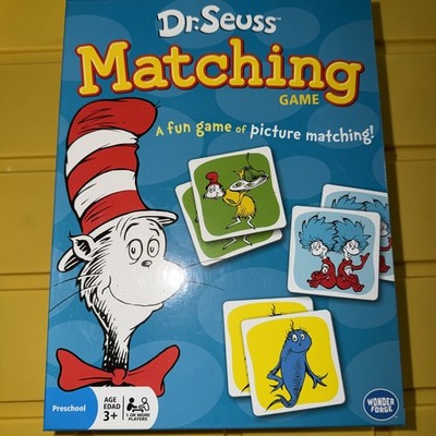 Dr Seuss Cat in the Hat Memory Matching Game 72 Cards Preschool Complete VG