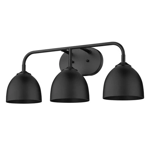 Golden Lighting Zoey 24 1/2" Modern Matte Black 3-Light Bath Light - Picture 4 of 5