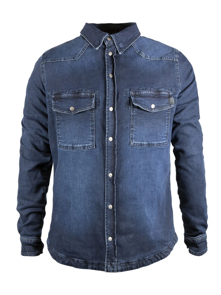 Motorrad Hemd John Doe Motoshirt Farbe Blau/schwarz Gr XXL