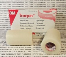 3M TRANSPORE HYPOALLERGENIC SURGICAL TAPE 3" x 10 YARDS ROLL 1, 2, OR 3 ROLLS