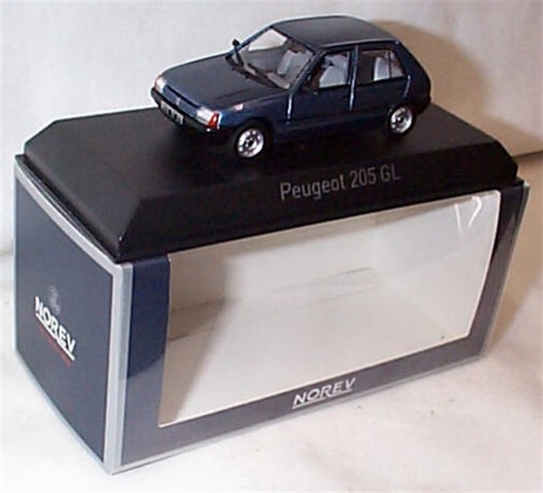 1988 NOREV 471736 PEUGEOT 205 GL Ming Blue 1/43 Scale Model New in Box - Picture 2 of 4