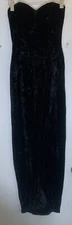 Vintage Victor Costa For Saks Fifth Ave Black Velvet Gown Small Dress Prom