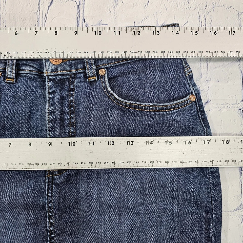 Falda vaquera Dickies azul denim recta elástica MUJER TALLA 6 Foto 4 de 4