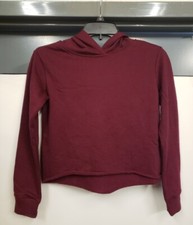Justice Active Girls Pullover Hoodie Hooded Sweatshirt Size 8 New, Burgundy