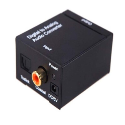 3.5mm Digital to Analog Audio Converter Amplifier Decoder Optical Fiber Coaxial
