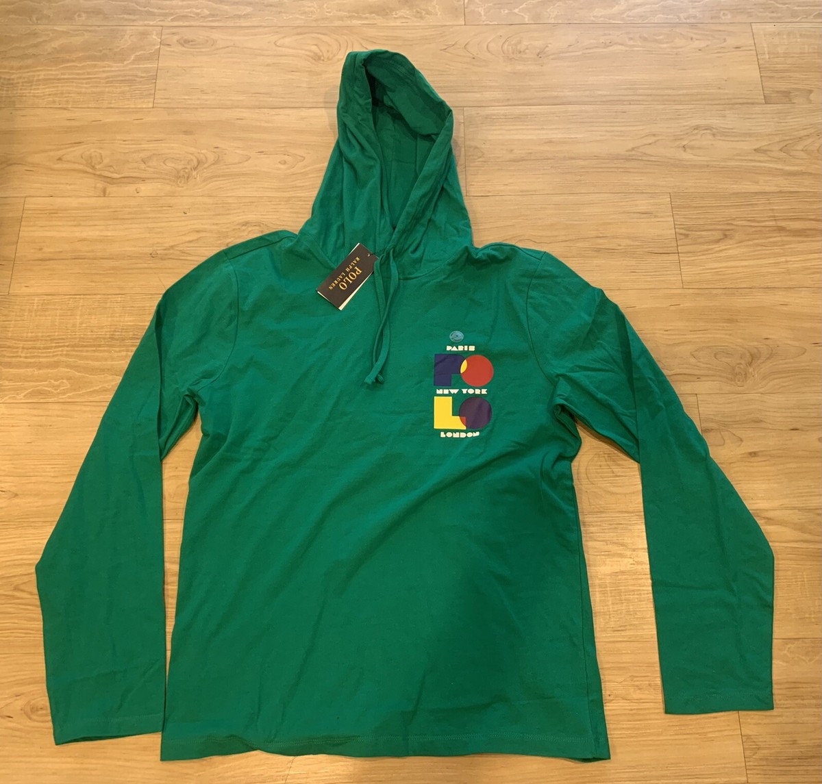 パーカー・フーディ POLO RALPH LAUREN graphic long sleeve hoodie green MNPOKNI16 Polo Ralph Lauren Men's Polo Graphic Logo Hooded Long Sleeve