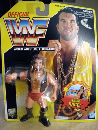 Razor Ramon Hasbro 1993 Wrestling Figure Yellow Ca...