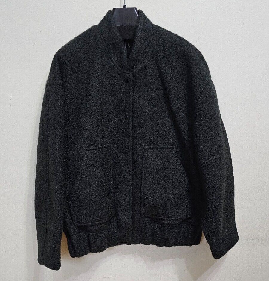 Mango Oversize Bomber Jacket Sugar Women Size XS 57065988 Black | eBay