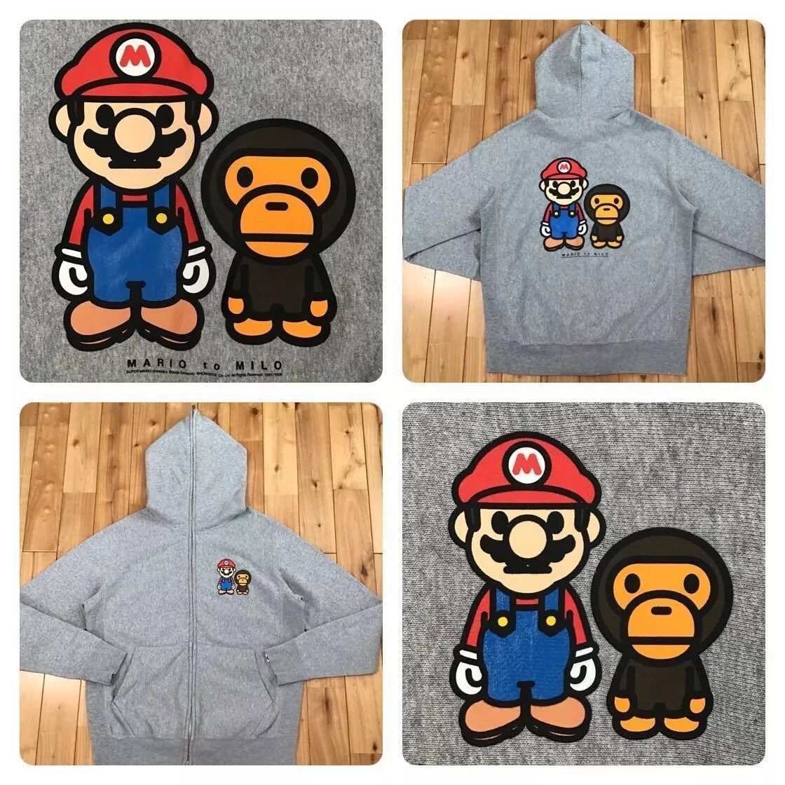 Baby milo x mario hoodie sale