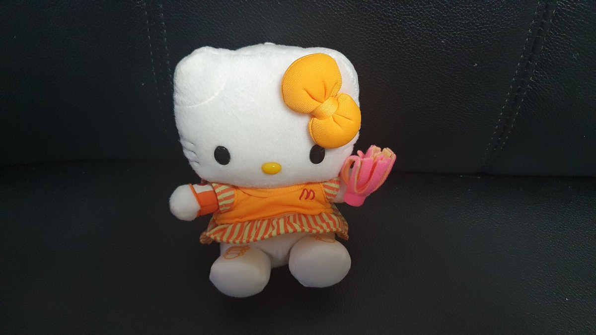 Hello Kitty Reversible Plush McDonald's FIFA 2002 Japan Filet-O