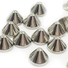 100 Stück Spitznieten 6mm - ZINK Spikenieten Nieten Ziernieten Punk Gothic Rock