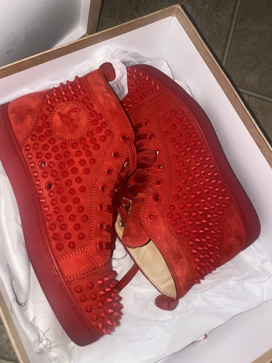 Louboutin Mens Flat Red High Spikes Shoes 40 7 | eBay