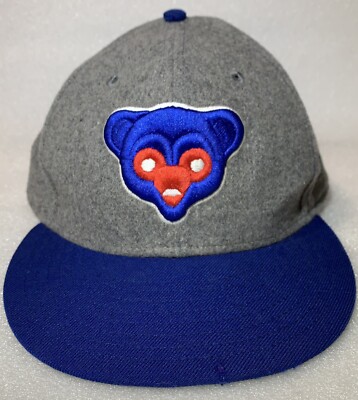 New Era 59Fifty Sample MLB Chicago Cubs 7-1/2 Fitted Baseball Hat Cap RARE