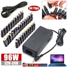 96W Universal Power Supply Charger for Laptop Notebook AC To DC Power 34 Tips