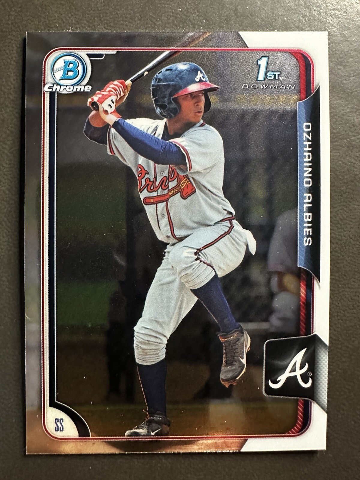2015 Bowman Chrome Ozzie Albies 1st Bowman RC #BCP71