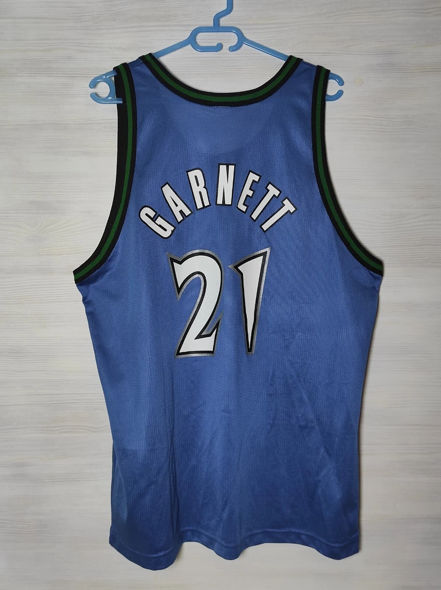 NBA 21 KEVIN GARNETT MINNESOTA TIMBERWOLVES SHIRT CHAMPION JERSEY