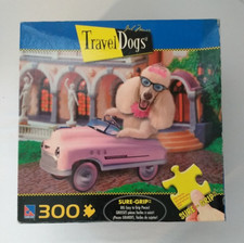 Poodle "Travel Dogs" Jig-Saw Puzzle Sure-Lox, dogs 300 piece complete