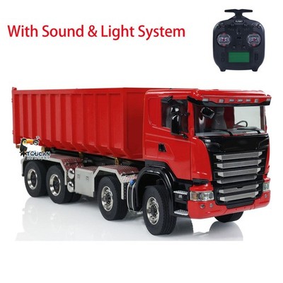 1/14 RC Roll On Off Hydraulic Dump Truck Metal 8x8 3Speed Gearbox Tipper Car ST8