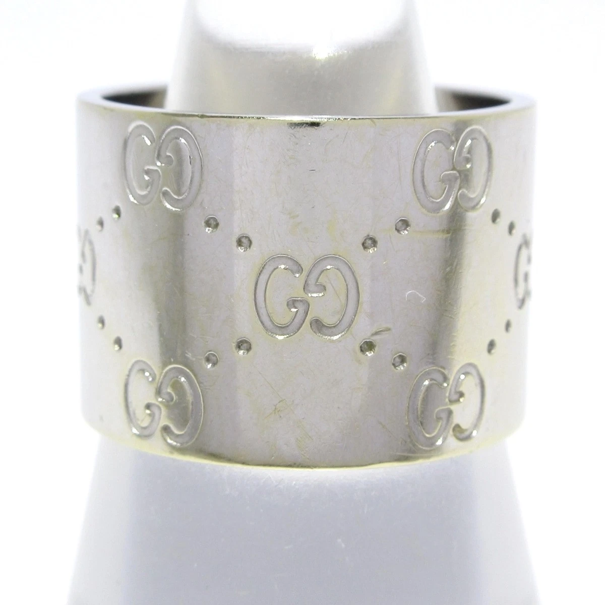 Gucci Icône Bague Large 18K WG 13,6g Occasion, Bijoux Réglable