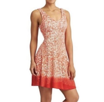 Athleta Womens Reef Print Yoga Dress Orange Sz S