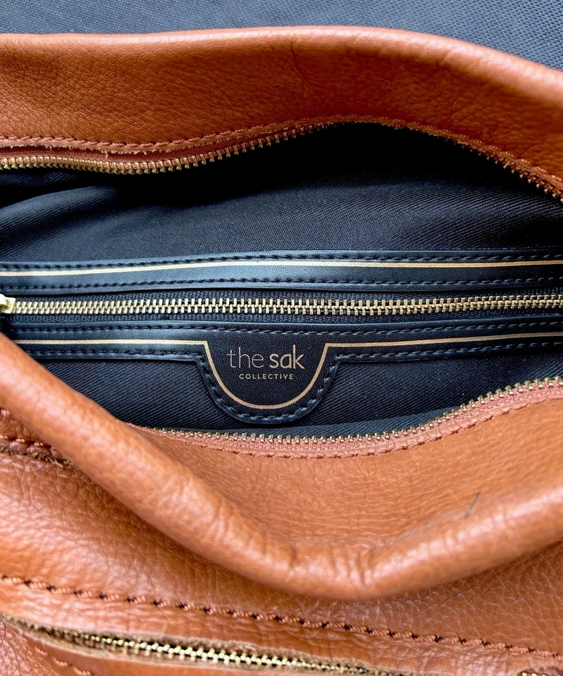 The Sak Collective Soft Honey Leather Single Handle Hobo Shoulder Bag with Charm - Image 4 of 4