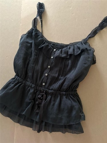 ~ Abercrombie & Fitch Spitzenhemd Camisole durchsichtig geknöpft neu $ 48 - Bild 21 von 23