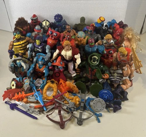 Vintage He-Man Masters of the Universe MOTU 30 figure lot + accessories 1980s