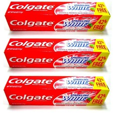 Pack of 3 Colgate Sparkling White Cinnamint Gel 4 Ounce