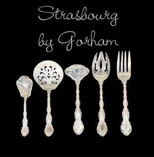 Servizio 5 pezzi Gorham Strasbourg argento sterling pezzi 355 grammi NO PREZZO DI RISERVA