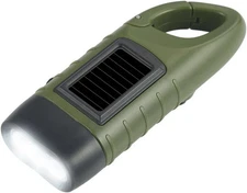 Hand Crank Solar Powered Flashlights,Compact Rechargeable LED Flashlight Hand...
