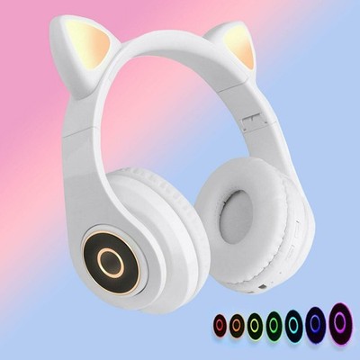 Bluetooth Wireless Cat Rabbit Ohr Headsets LED mit Mikrofon Kopfhörerfür Mädchen