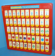 Vtg Kiddicraft Rare "Flip-up Learning Center" Learning Tool for Kids 11" L K