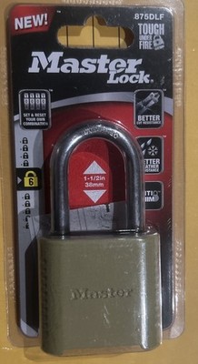 2 PK Master Lock 875DLF Set Your Own Combo Padlock 1 1/2'' #6 Weather Resistant