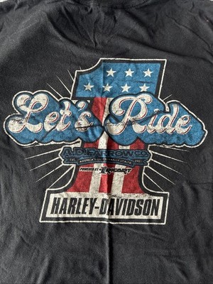 A.D. FARROW COLUMBUS OHIO HARLEY DAVIDSON T-Shirt 2XL Let's Ride