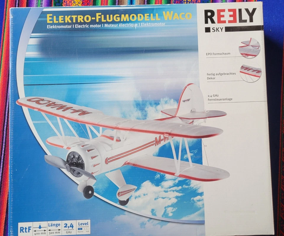 Doppeldecker Flugzeug Modell RC Komplett - Bild 2 von 4