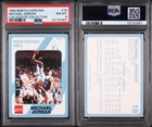 1989 NORTH CAROLINA COLLEGIATE CARD #18 MICHAEL JORDAN PSA 8