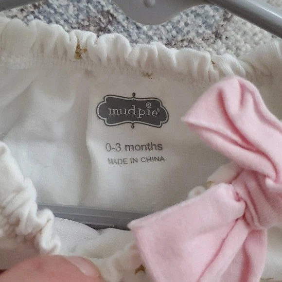 Mud Pie Baby Girls Sequin Christmas Holiday Outfit Sz0-3m - Image 4 of 4