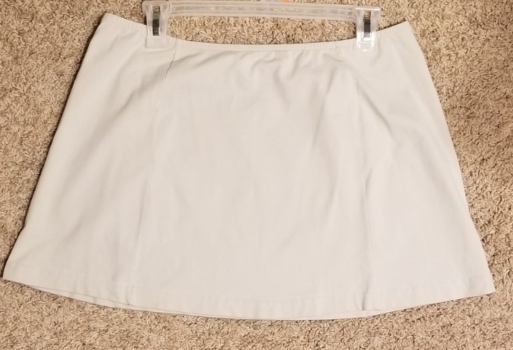 LBH taupe athletic skirt size Large nylon/spandex Pickleball Tennis Golf