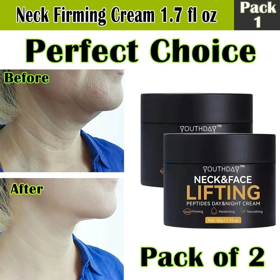 Neck Creams For Tightening And Lifting Anti-aging Wrinkle Eraser (2 Pcs Set) USA - Image 2 of 4