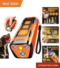 3X Ultrasonic Dog Bark Deterrent - 6 Training Modes, 23 FT Range, Compact Safe