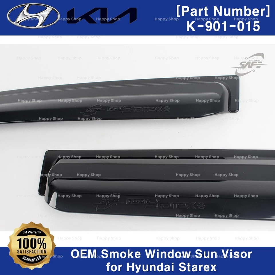 Parasol ventana de humo protector de lluvia moldura K-901-015 para Hyundai Starex 2008-2020 Foto 3 de 4