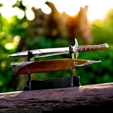 Spada pungiglione fatta a mano Signore degli Anelli pugnale medievale elfico con supporto fodero