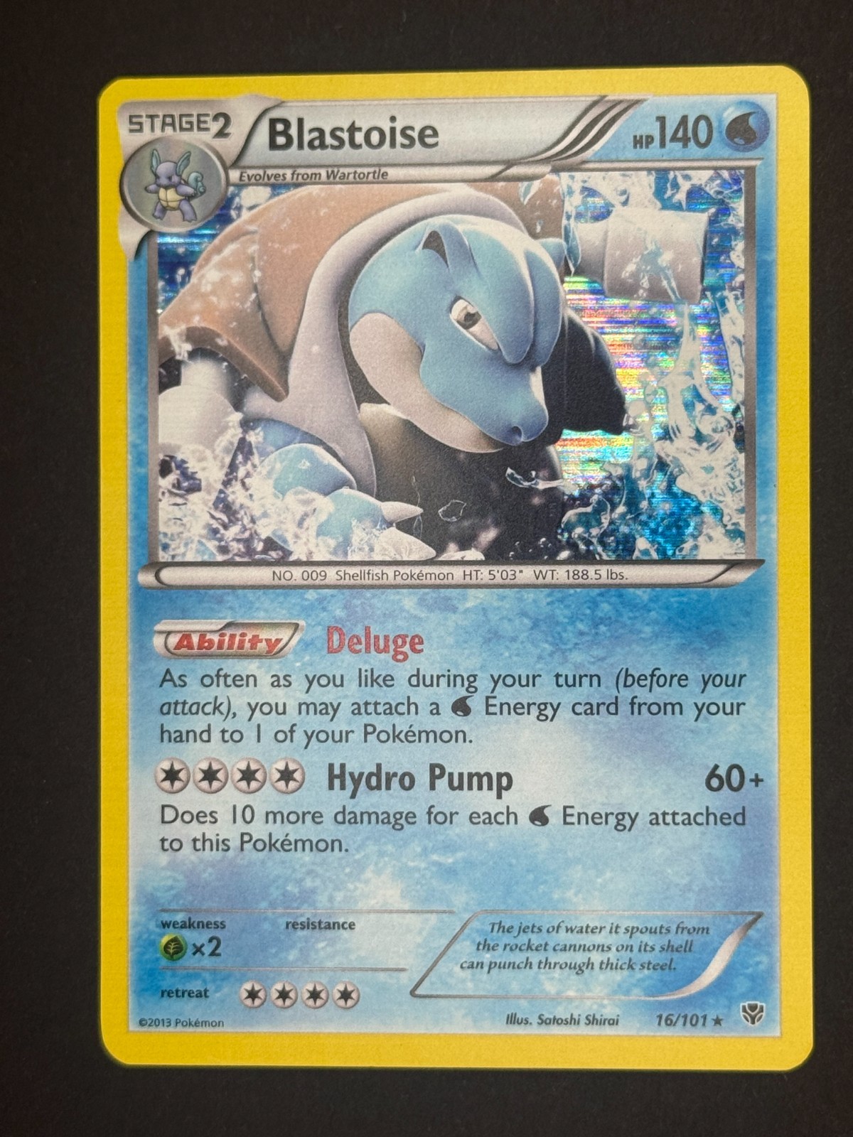 Blastoise 16/101 Holo Plasma Blast Pokemon TCG LP