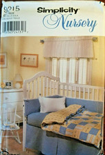 Simplicity 9315 Sewing Pattern Nursery Infants Room Decor Crib Bedding Uncut